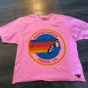 PINK AVIATOR NATION T-SHIRT